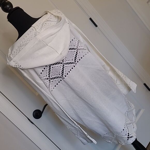 Portocruz White Hooded Swim Cover Up - Picture 3 of 10
